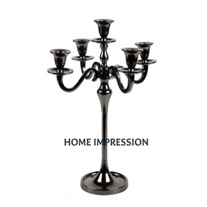 Decorative Butterfly Ginkgo Candle Holder <b>Black</b> and Gold Color Best Quality Indoor Candle Holder From Manufacturer and Supplier - Product Image 4