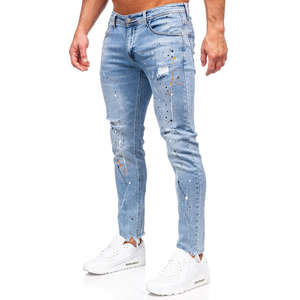 กางเกงยีนส์เดนิมทรงตรงสไตล์วินเทจสำหรับผู้ชาย คุณภาพสูง ขายดี ระบายอากาศได้ดี เป็นมิตรกับสิ่งแวดล้อม แห้งเร็ว เหมาะสำหรับฤดูใบไม้ผลิและฤดูร้อน สวมใส่สบาย - Product Image 2