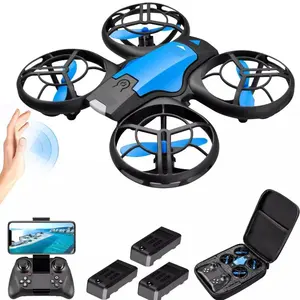 Mini Drone 4K HD Camera Wide Angle Camera 1080p RC Gesture Hand Control Drone Camera for Kids Drone Helicopter with LED Light