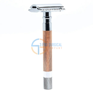 Maquinilla de afeitar de seguridad para peluquero profesional 3PRO para adultos, maquinilla de afeitar con acabado de espejo - Product Image 6