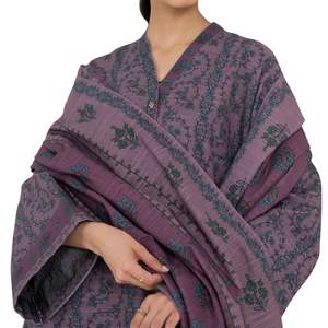 Ensemble de vêtements ethniques pour femmes en rayonne Shalwar Kameez trois pièces, costume brodé, tenue décontractée pour les fêtes, avec dupatta et pantalon imprimés - Product Image 4