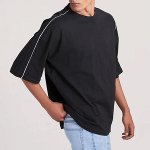 เสื้อยืดขนาดใหญ่กว่าปกติสำหรับผู้ชายเสื้อยืดผ้าฝ้าย100% ไหล่ตกขนาด250กรัม - Product Image 3