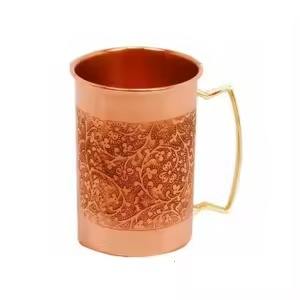 Taza de cobre impresa a la moda con patrones únicos que ofrece un aspecto Premium y artesanía artesanal atemporal - Product Image 2