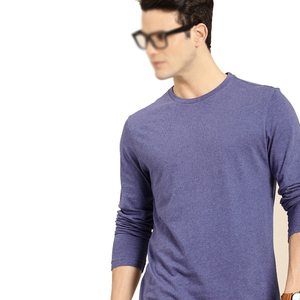 T-shirts pour hommes à manches longues 100% coton de haute qualité anti-froissement vêtements décontractés col rond T-shirt à manches longues pour hommes - Product Image 3