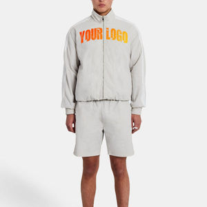 Conjunto Deportivo de Dos Piezas para Hombre, Cortavientos y Pantalones Cortos, Diseño Personalizado 2026, Ecológico, Estampado Sólido, Talla Grande, Estilo Urbano - Product Image 1