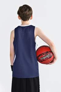 Uniformes atléticos personalizados para niños, Conjunto de camiseta y pantalones cortos de baloncesto Reversible para práctica deportiva de equipo, pieza única de doble cara - Product Image 3