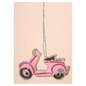 Zari-adornos colgantes de Navidad para decoración del hogar y decoración de fiesta, bordado antiguo hecho a mano, hermoso - Product Image 1