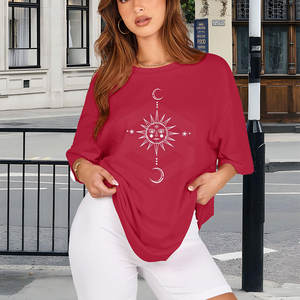 Camiseta Extra Grande Personalizada para Mujer, Ecológica, Holgada, Informal, para Verano, al por Mayor, Cómoda, Último Diseño - Product Image 5