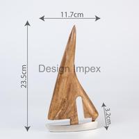 Yacht en bois Base en métal intérieur maison et bureau décor artisanat Accent Yacht table pièce maîtresse modèle articles décoratifs et cadeaux