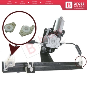 Juego de reparación de elevalunas delantero derecho BWR5393+BWR1062: Cable, rodillo, polea, clips y pasadores (1+2) para Doblo MK1 MPV Van 119 223 2 - Product Image 5