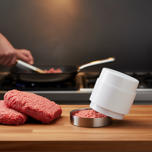 Prensa para Hamburguesas de Acero Inoxidable (11x10.7cm) Easy ACEA de White 2514 Ghidini Cipriano, Herramienta para Carne y Aves - Product Image 3