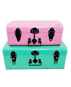 Wholesale Rectangle Shape Metal <b>Trunk</b> <b>Box</b> <b>Storage</b> Container Handles Locks Multifunctional Space-Saving Organizer 1 cm - Product Image 1
