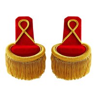 Epaulettes Clásicas de Hombro de la Legión Extranjera Francesa, Bordadas, Reutilizables, de Alta Calidad, con Flecos, en Tela de Lona, para Coser
