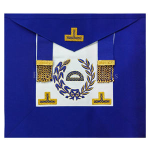 Masonic regalia CRAFT Grand undress apron สำหรับ chaplain ปักโลโก้มือและสามระดับ - Product Image 3