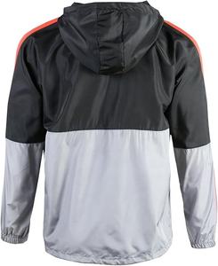 Custom size Men's Lightweight Hooded <b>Windbreaker</b> Jacket Breathable Waterproof Outerwear for Running Hiking & Outdoor Sports - Product Image 3