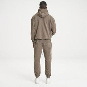 Nuevo diseño Panel estilo Casual colores sólidos alta calidad hombres sudadera de gran tamaño OEM soporte personalizado Sudadera con capucha/sudaderas - Product Image 3