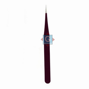 Pinzas profesionales de Extensión de pestañas de acero inoxidable púrpura puntas afiladas para uso doméstico equipo de belleza - Product Image 2