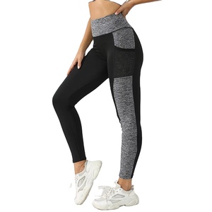 OEM <b>Women</b>’s High Waisted <b>Leggings</b> – Custom Logo Stripe Stitching, Elastic Fit Stylish Fashion Tights Yoga <b>Leggings</b> - Product Image 4