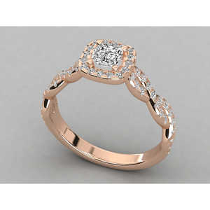 Bague pour femme en or 9 carats avec diamant solitaire cultivé en laboratoire, élégante et luxueuse - Product Image 6