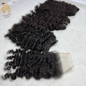 Cierre de encaje HD 5x5 Cabello humano Cierre de encaje HD Cabello humano crudo brasileño Cierre de alta definición Nudos blanqueados de CDY Hair - Product Image 2