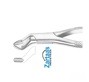 Fórceps de extracción de acero inoxidable de alta calidad dientes superiores y resección Fig 52A fabricante y exportador - Product Image 4