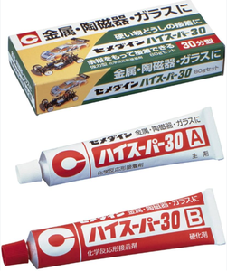 Pegamento Epóxico de 2 Componentes Cemedine Hi-Super 30, Curado Rápido en 30 Minutos para Metal/Cerámica, Uso en Construcción y Embalaje, Juego de 80g, Zhuhai Olga Hardware - Product Image 1