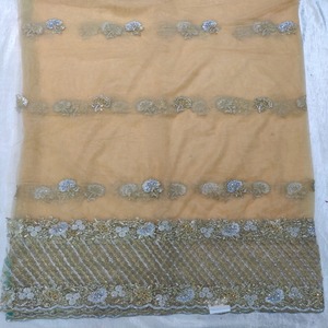 Tela de Encaje Nigeriana con Patrón Geométrico, Antiestática, Transpirable, 5 Yardas, Poliéster/Algodón, Peso Medio, Sencillamente Impresionante - Product Image 1