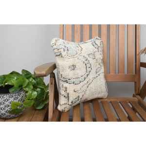 หมอนถักไหมพรมขนแกะสีเบจ14x14นิ้วดีไซน์เรียบง่ายลายวินเทจสี่เหลี่ยมแบบพกพาสำหรับพื้นเครื่องนอนสำหรับคริสต์มาส - Product Image 2