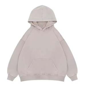 Algodón de gran tamaño en blanco Vintage desgastado piedra ácido lavado logotipo personalizado sudadera Casual piedra lavado Puff impresión sudaderas con capucha - Product Image 4