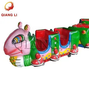 Outdoor Carnival Game Customize Ride on Kids Electric Amusement Train Rides Ant Electric Track Train for Sale