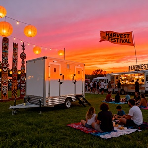 Toilettes de luxe <span class=keywords><strong>avec</strong></span> douche Salle de bain extérieure Remorque Toilette mobile Portable Toilette ou remorque pour personnalisé - Product Image 2