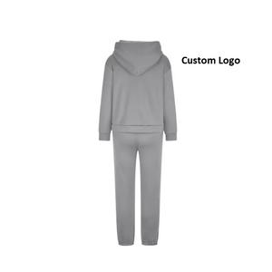 2024 poids lourd 100% coton à capuche et jogger ensemble sweats à capuche et pantalons surdimensionnés ensemble pantalons de survêtement et sweat à capuche personnalisés pour les femmes - Product Image 5