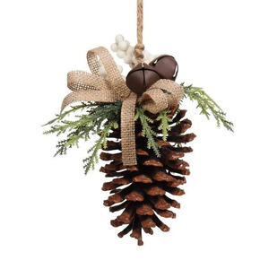 Wholesale Natural Pine Cone <b>Christmas</b> Decoration Hanging Ornament Pine Tower Pine Cone Ball Handmade Dried <b>Flower</b> Material - Product Image 5