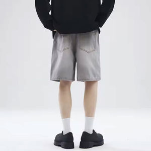 Wholesale Custom <b>Mens</b> Summer Denim Jorts 100% Cotton Skinny <b>baggy</b> <b>shorts</b> High Street Style Reasonable Price OEM Service - Product Image 5