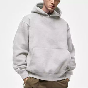 เสื้อฮู้ดดี้และเสื้อสเวตเชิ้ตโอเวอร์ไซส์คุณภาพสูงแบบเปล่า ชุด 2 ชิ้น ผลิตจากโพลีเอสเตอร์ 100% แบบสั่งทำพิเศษ - Product Image 4