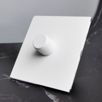Interruptor de Luz de Latón de Nuevo Diseño, Regulador de Intensidad Doble para Ventilador, Panel de Acero Inoxidable de 500W