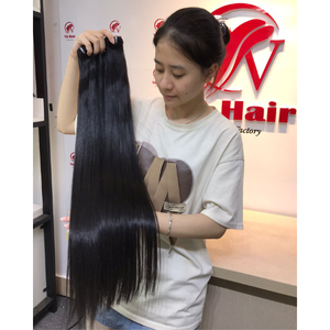 เครื่องทำผม100% แท้แบบเรมี่ธรรมชาติสุดหรูเครื่องทำผมมนุษย์จากเวียดนามแบบคู่สีดำล้วน - Product Image 2