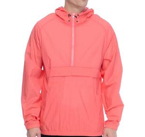 Adjustable Hood Windbreaker <b>Jacket</b> for Men Reflective Fabric <b>Packable</b> Windbreaker with Stand Collar and Zipper Closure - Product Image 1