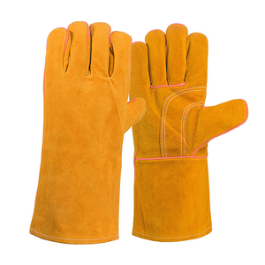 Gants de soudage en cuir fendu de vache de qualité supérieure paume en cuir de grain supérieur flexible personnalisé pour soudeur main gants de travail de soudage professionnel - Product Image 3