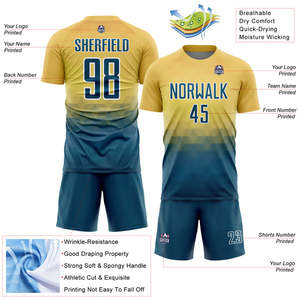 Proveedor de uniformes de fútbol al por mayor, conjuntos de camisetas de fútbol personalizadas, ropa deportiva ligera de secado rápido para entrenamientos y torneos - Product Image 5