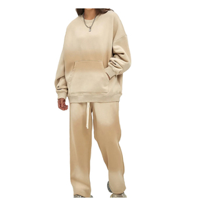 Chándales de pantalones acampanados con lavado ácido para hombre, ropa de calle personalizada de fabricante de Pakistán, chándales Unisex Vintage de piedra 500GSM - Product Image 6