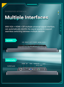 ओपन फ्रेम ip65 वाटरप्रूफ एलसीडी डिस्प्ले 7/10.1/15/17/24/32 "कठोर वातावरण के लिए धातु केस पेकैप टचस्क्रीन औद्योगिक मॉनिटर - Product Image 4