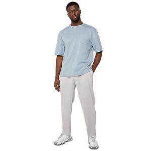 T-shirt unisexe de haute qualité en coton 300 g/m², lourd, surdimensionné, uni noir, t-shirts surdimensionnés, impression personnalisée de t-shirt pour hommes - Product Image 3