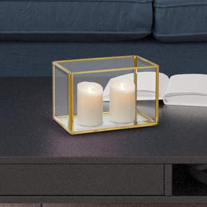 Candelabro Decorativo de Metal de Diseño Nuevo Hecho a Mano de Primera Calidad con Copa de Vidrio y Asa de Linterna para el Hogar y el Jardín para Velas - Product Image 5