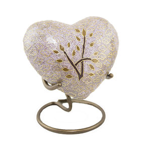 Urna de cenizas infantiles de latón y Metal de alta calidad, recuerdo de corazón liso duradero con Interior de terciopelo para funerales conmemorativos, cremación de mascotas - Product Image 3