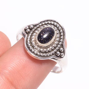 Elegant 925 Sterling Silver <b>Fine</b> <b>Ring</b> Natural Sun Sitara Gemstone Classic Oval Cut High Quality Engagement Jewelry Gift Weddings - Product Image 3