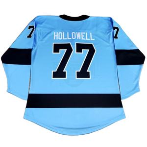 Maillot de hockey sur glace de couleur personnalisée pour hommes et adultes avec numéro | 100% polyester respirant à séchage rapide imprimé et logo personnalisés - Product Image 3