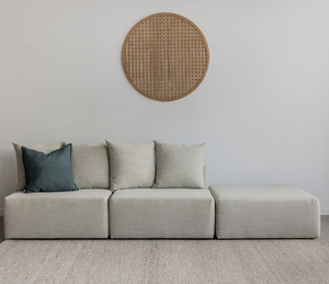 Décoration murale ronde en bois de teck massif, design moderne pour entrée, villa, ferme, chambre et salon, pour meubles de maison - Product Image 2