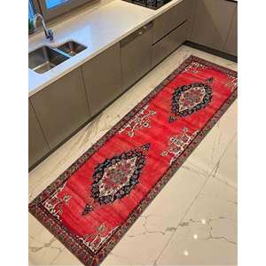 Tapis antidérapant, tapis imprimé, motif médaillon, antique, vintage, salle à manger, marron, salon, rouge, turc, tapis doux non tissé - Product Image 4