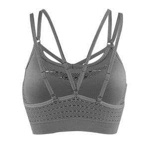 Custom Women's High Support Strapless Sports Bra Front Logo Spandex/Nylon <b>Material</b> Breathable Stretchable for Fitness Gym Wear - Product Image 3